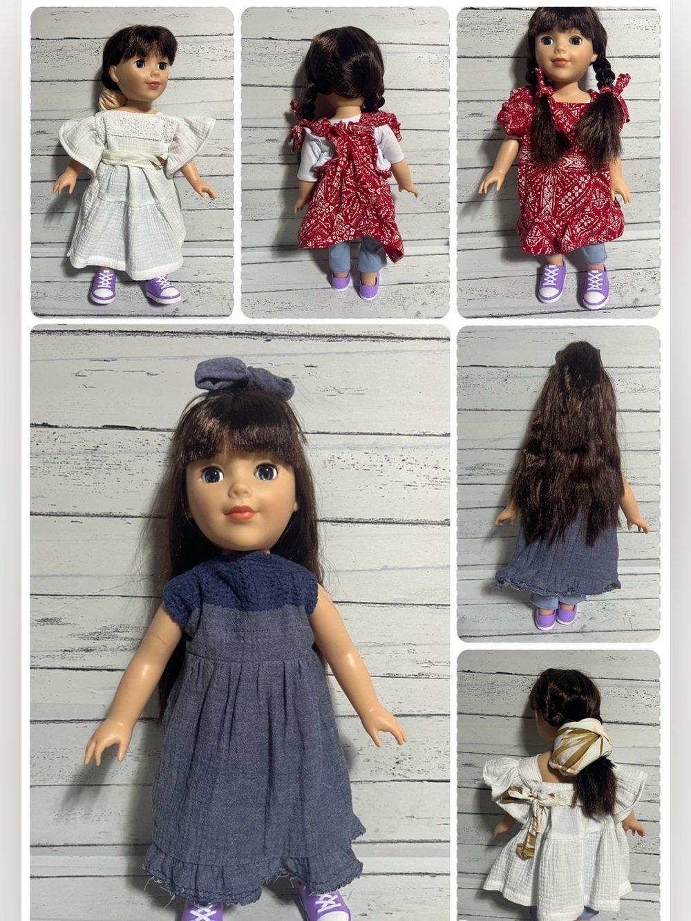 Handmade 18 Inch Doll Clothes Bundle 3 Outfits Dresses Set Doll Not Included